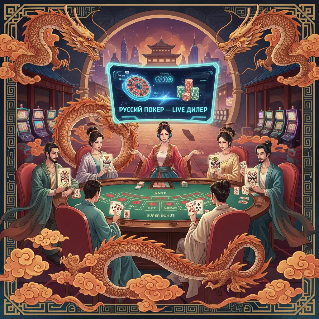 Live dealer poker variations - Russian