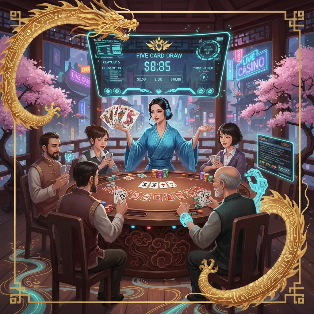 Live dealer poker variations - Five